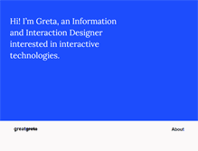 Tablet Screenshot of greatgreta.com